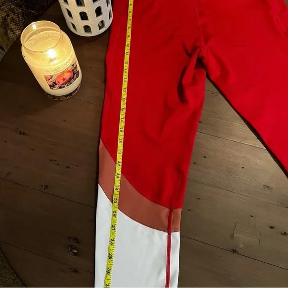ZYIA Active Red and White Leggings - Picture 3 of 5